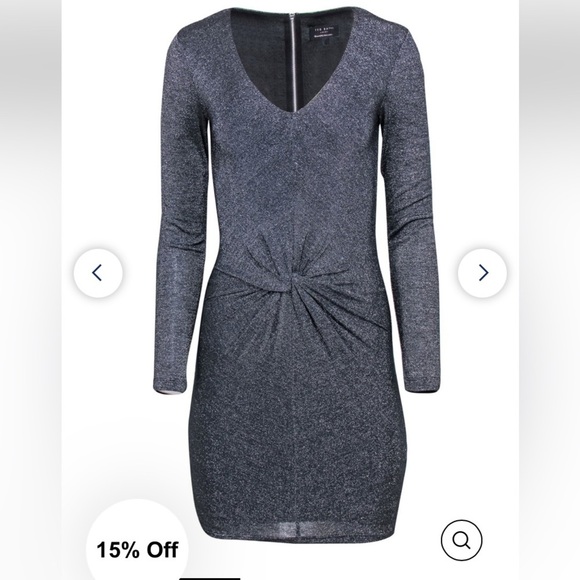 $189 NEW Ted Baker London Dress Cocktail Long Sleeve Sheath Zippered Back - Picture 9 of 17